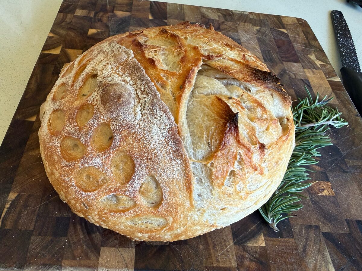 Rosemary sourdough loaf